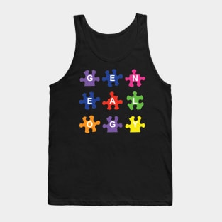 Genealogy Jigsaw Puzzle Pieces Tank Top